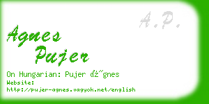 agnes pujer business card